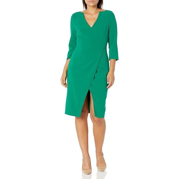 Black Halo Oklahoma Sheath Dress Green Size 8 - Picture 1 of 4